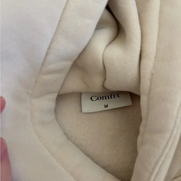 Cmfrt Beige Sweat Set Hoodie Medium Joggers Small Cozy Lounge Set - Picture 5 of 7